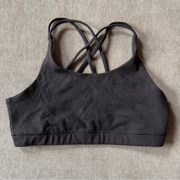 Athleta Girl Strappy Sports Bra Black Girls 14 XL - Picture 1 of 3